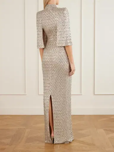 Jenny Packham Sedona Crystal-embellished Sequined Tulle Gown | Thumbnail 3