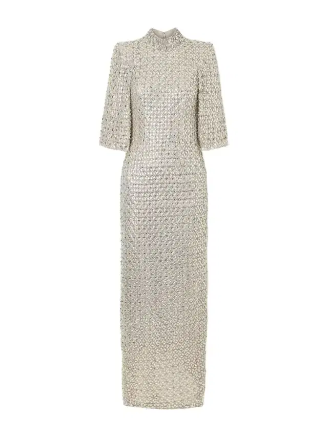 Jenny Packham Sedona Crystal-embellished Sequined Tulle Gown
