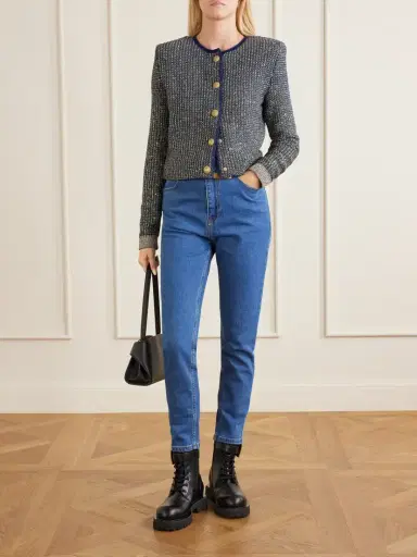 Balmain Metallic-trimmed Tweed Cardigan | Thumbnail 2 Balmain Metallic-trimmed Tweed Cardigan | Thumbnail 2