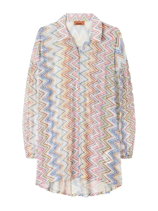 Missoni Striped Mesh Knitted Shirt