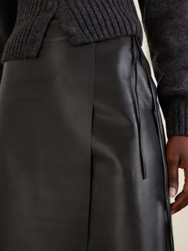 St. Agni Everyday Wrap Leather Mini Skirt | Thumbnail 5