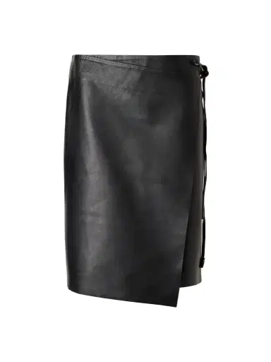 St. Agni Everyday Wrap Leather Mini Skirt | Thumbnail 1