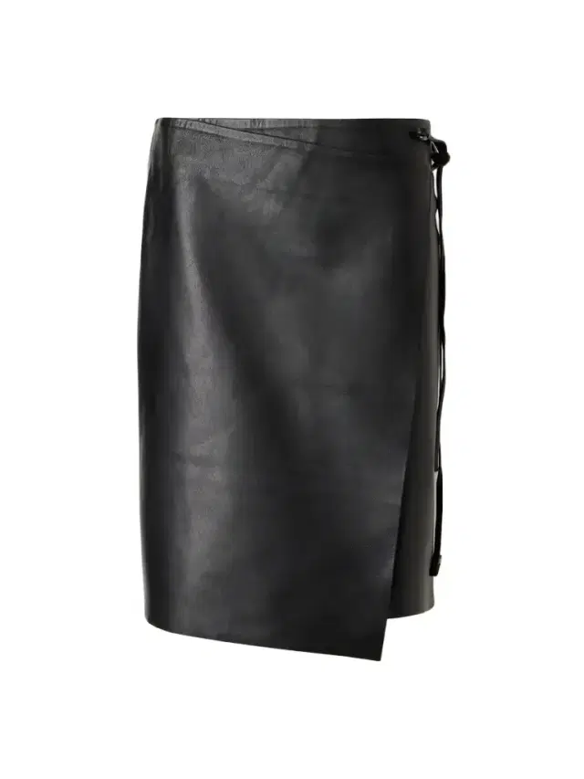 St. Agni Everyday Wrap Leather Mini Skirt