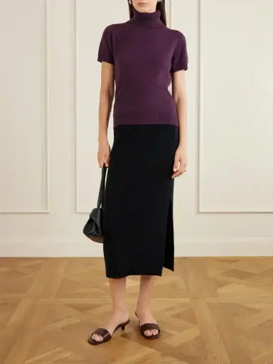 Allude Wool And Cashmere-blend Midi Skirt | Thumbnail 2