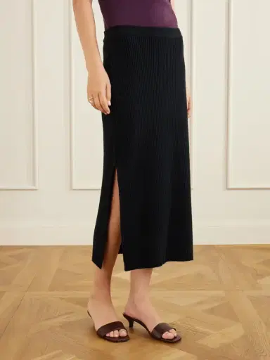 Allude Wool And Cashmere-blend Midi Skirt | Thumbnail 3