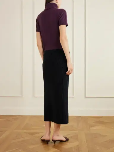 Allude Wool And Cashmere-blend Midi Skirt | Thumbnail 4
