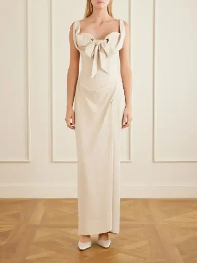 Vivienne Westwood Iwona Off-the-shoulder Bow-detailed Draped Cady Gown | Thumbnail 2