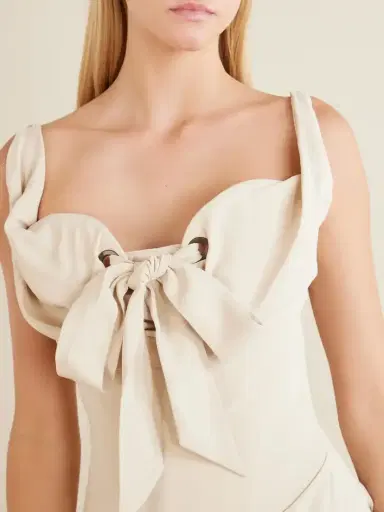 Vivienne Westwood Iwona Off-the-shoulder Bow-detailed Draped Cady Gown | Thumbnail 4