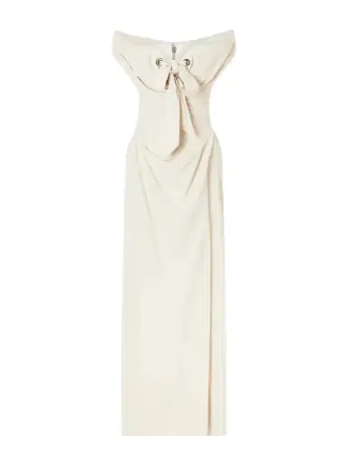 Vivienne Westwood Iwona Off-the-shoulder Bow-detailed Draped Cady Gown | Thumbnail 1