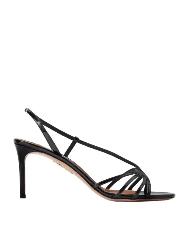 Aquazzura Talk To Me 75 Patent-leather Slingback Sandals