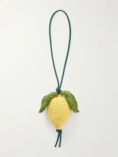 JW Anderson Lemon Crocheted Cotton And Leather Bag Charm | Thumbnail 3 JW Anderson Lemon Crocheted Cotton And Leather Bag Charm | Thumbnail 3