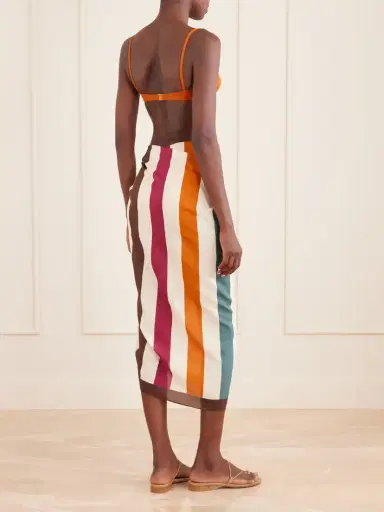 Eres Modernity Striped Cotton And Silk-blend Sarong | Thumbnail 3 Eres Modernity Striped Cotton And Silk-blend Sarong | Thumbnail 3