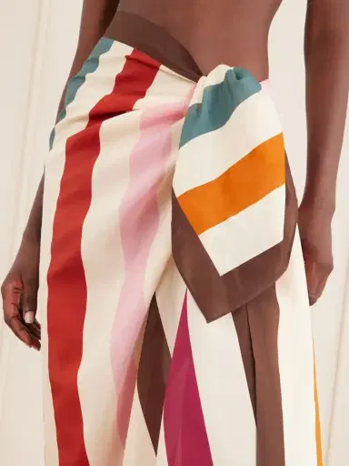 Eres Modernity Striped Cotton And Silk-blend Sarong | Thumbnail 4 Eres Modernity Striped Cotton And Silk-blend Sarong | Thumbnail 4