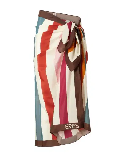 Eres Modernity Striped Cotton And Silk-blend Sarong | Thumbnail 1 Eres Modernity Striped Cotton And Silk-blend Sarong | Thumbnail 1