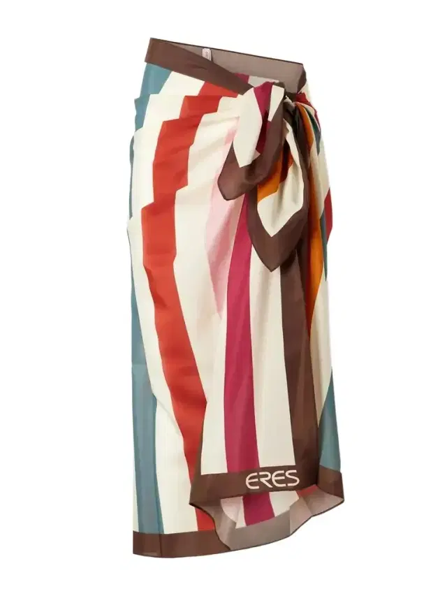 Eres Modernity Striped Cotton And Silk-blend Sarong