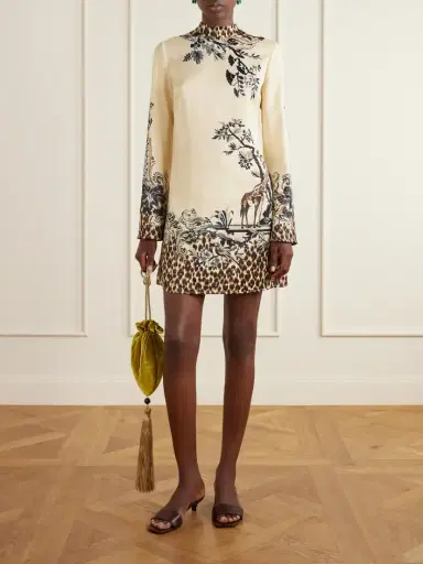 Etro Printed Satin Mini Dress | Thumbnail 2