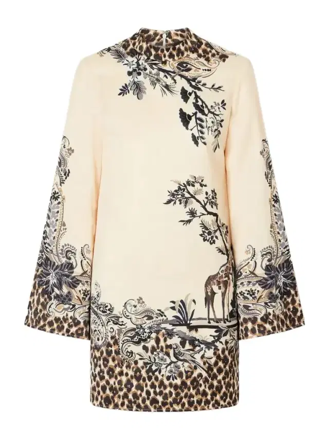 Etro Printed Satin Mini Dress
