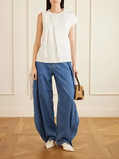 JW Anderson Tie-detailed Cotton Top | Thumbnail 2 JW Anderson Tie-detailed Cotton Top | Thumbnail 2