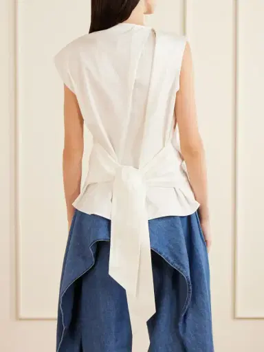 JW Anderson Tie-detailed Cotton Top | Thumbnail 4 JW Anderson Tie-detailed Cotton Top | Thumbnail 4