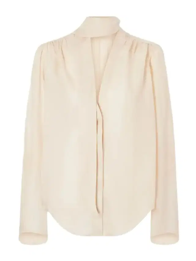 Maria McManus Scarf-detailed Satin Blouse