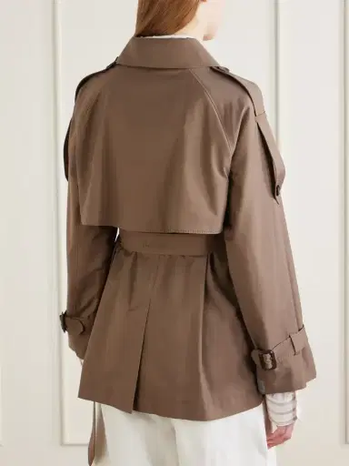 Max Mara Caroline Double-breasted Cotton-blend Twill Trench Coat | Thumbnail 4