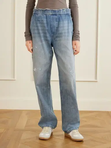MM6 MAISON MARGIELA Distressed Wide-leg Jeans | Thumbnail 3 MM6 MAISON MARGIELA Distressed Wide-leg Jeans | Thumbnail 3