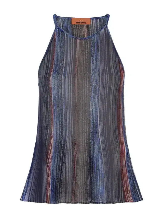 Missoni Striped Crochet-knit Tank