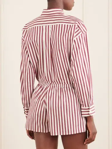 Eres House Striped Cotton-poplin Pajama Shorts | Thumbnail 3