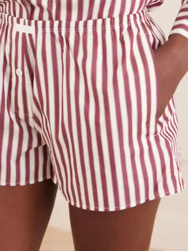 Eres House Striped Cotton-poplin Pajama Shorts | Thumbnail 4