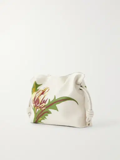 Loewe + Paula Ibiza Flamenco Intarsio Mini Embroidered Leather Clutch | Thumbnail 4