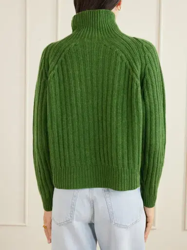 Allude Ribbed Cashmere Turtleneck Sweater | Thumbnail 3