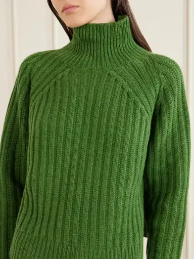Allude Ribbed Cashmere Turtleneck Sweater | Thumbnail 4