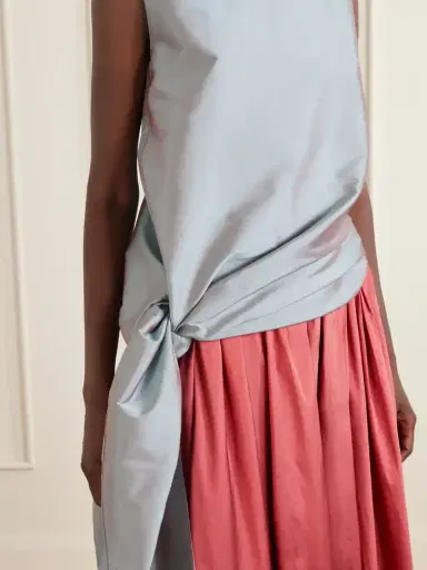 Abadia Knotted Faille Top | Thumbnail 4