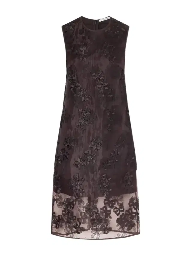 Cecilie Bahnsen Cbdevin Embroidered Rosette Organza Midi Dress