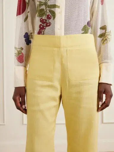 ALIX OF BOHEMIA Farah Sunlight Wool And Linen-blend Flared Pants | Thumbnail 5 ALIX OF BOHEMIA Farah Sunlight Wool And Linen-blend Flared Pants | Thumbnail 5