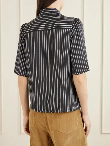 Maria McManus Striped Habotai Blouse | Thumbnail 3