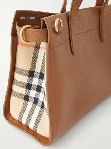 Burberry Cotswolds Small Checked Canvas-trimmed Leather Tote | Thumbnail 5 Burberry Cotswolds Small Checked Canvas-trimmed Leather Tote | Thumbnail 5