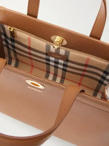 Burberry Cotswolds Small Checked Canvas-trimmed Leather Tote | Thumbnail 6 Burberry Cotswolds Small Checked Canvas-trimmed Leather Tote | Thumbnail 6