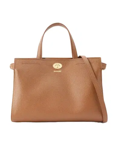 Burberry Cotswolds Small Checked Canvas-trimmed Leather Tote | Thumbnail 1 Burberry Cotswolds Small Checked Canvas-trimmed Leather Tote | Thumbnail 1