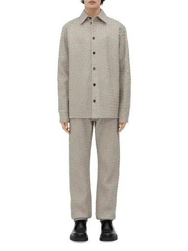 Bottega Veneta Men's Intrecciato Leather Pants | Thumbnail 2 Bottega Veneta Men's Intrecciato Leather Pants | Thumbnail 2