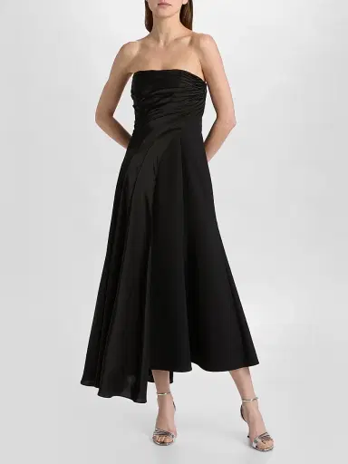 Cinq à Sept Women's Clarisse Strapless Midi Dress - Black - Size 14 | Thumbnail 2