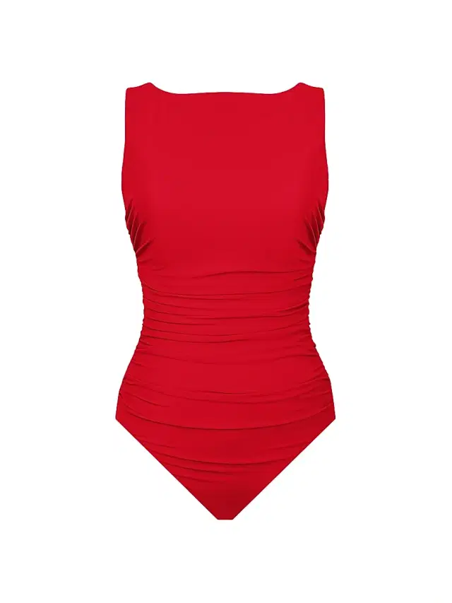 Miraclesuit Swim Women's Rock Solid Regatta One-Piece Swimsuit - Grenadine Red