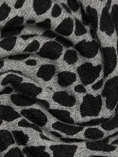 Nili Lotan Women's Laevin Animal-Print Cashmere Cardigan - Pebble Grey Heather Black - Size XL | Thumbnail 7 Nili Lotan Women's Laevin Animal-Print Cashmere Cardigan - Pebble Grey Heather Black - Size XL | Thumbnail 7