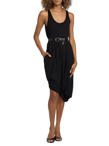 Ramy Brook Women's Ellison Asymmetric Tank Midi-Dress - Black - Size XL | Thumbnail 2 Ramy Brook Women's Ellison Asymmetric Tank Midi-Dress - Black - Size XL | Thumbnail 2
