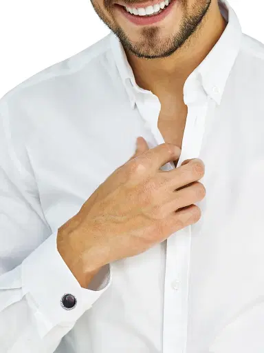 Saks Fifth Avenue Collection Men's COLLECTION 925 Sterling Silver & Mother Of Pearl Cufflinks - Silver | Thumbnail 2