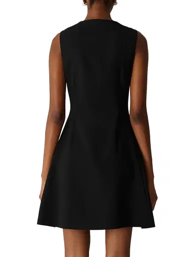 Rebecca Taylor Women's Double-Breasted Minidress - Black | Thumbnail 5