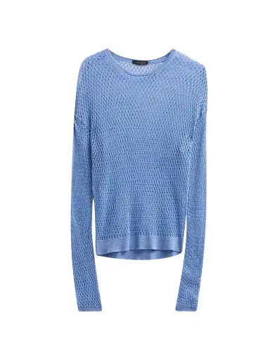 Kiki de Montparnasse Women's Silk Crochet Long-Sleeve Top | Thumbnail 1