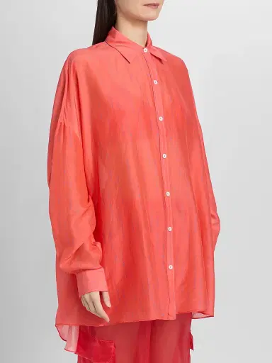 Kiki de Montparnasse Women's Joue Avec Moi Print Cotton-Blend Oversized Shirt | Thumbnail 4 Kiki de Montparnasse Women's Joue Avec Moi Print Cotton-Blend Oversized Shirt | Thumbnail 4