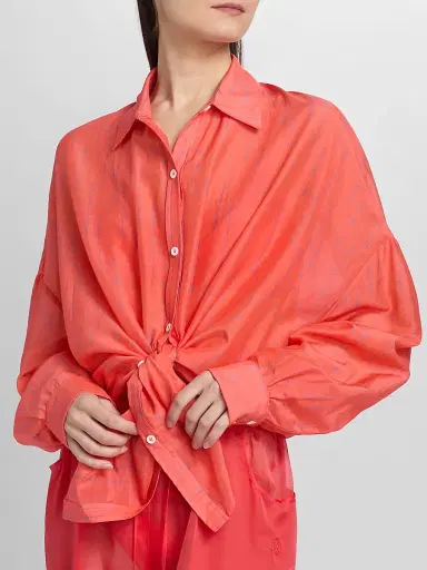 Kiki de Montparnasse Women's Joue Avec Moi Print Cotton-Blend Oversized Shirt | Thumbnail 6 Kiki de Montparnasse Women's Joue Avec Moi Print Cotton-Blend Oversized Shirt | Thumbnail 6