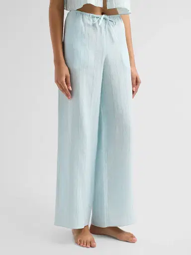 Kiki de Montparnasse Women's Sheer Cotton-Linen Stripe Pants | Thumbnail 4 Kiki de Montparnasse Women's Sheer Cotton-Linen Stripe Pants | Thumbnail 4